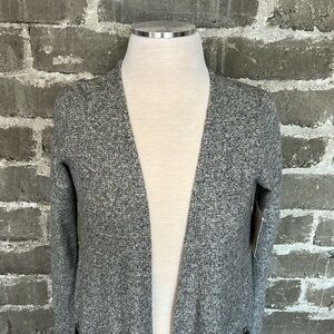 NWT LuLaRoe Sarah Heather Gray and White Open Full Length Duster Size XS